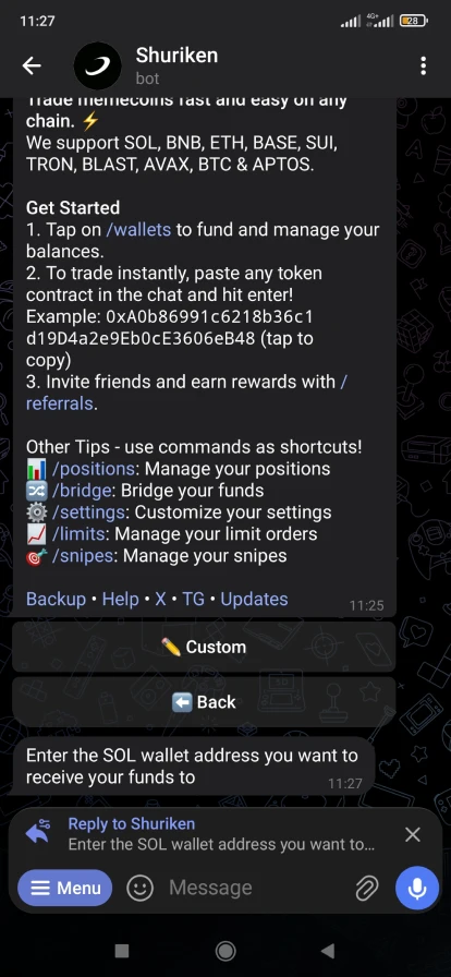 Топ боты Телеграм для криптовалют – Shuriken