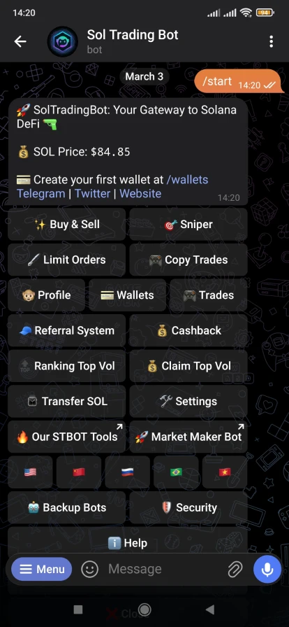 Топ боты Телеграм для криптовалют – Sol Trading Bot