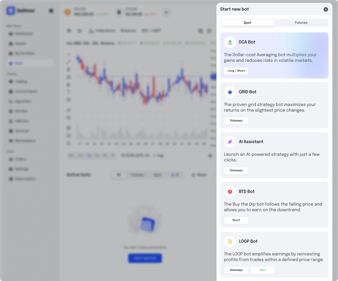 Вибір типу трейдинг боту