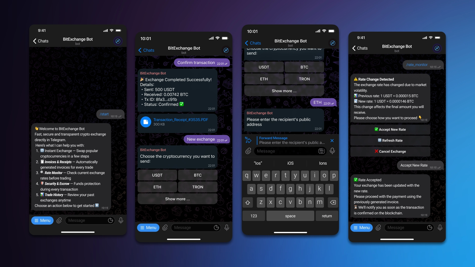 Telegram exchange bot based on BoxExchanger