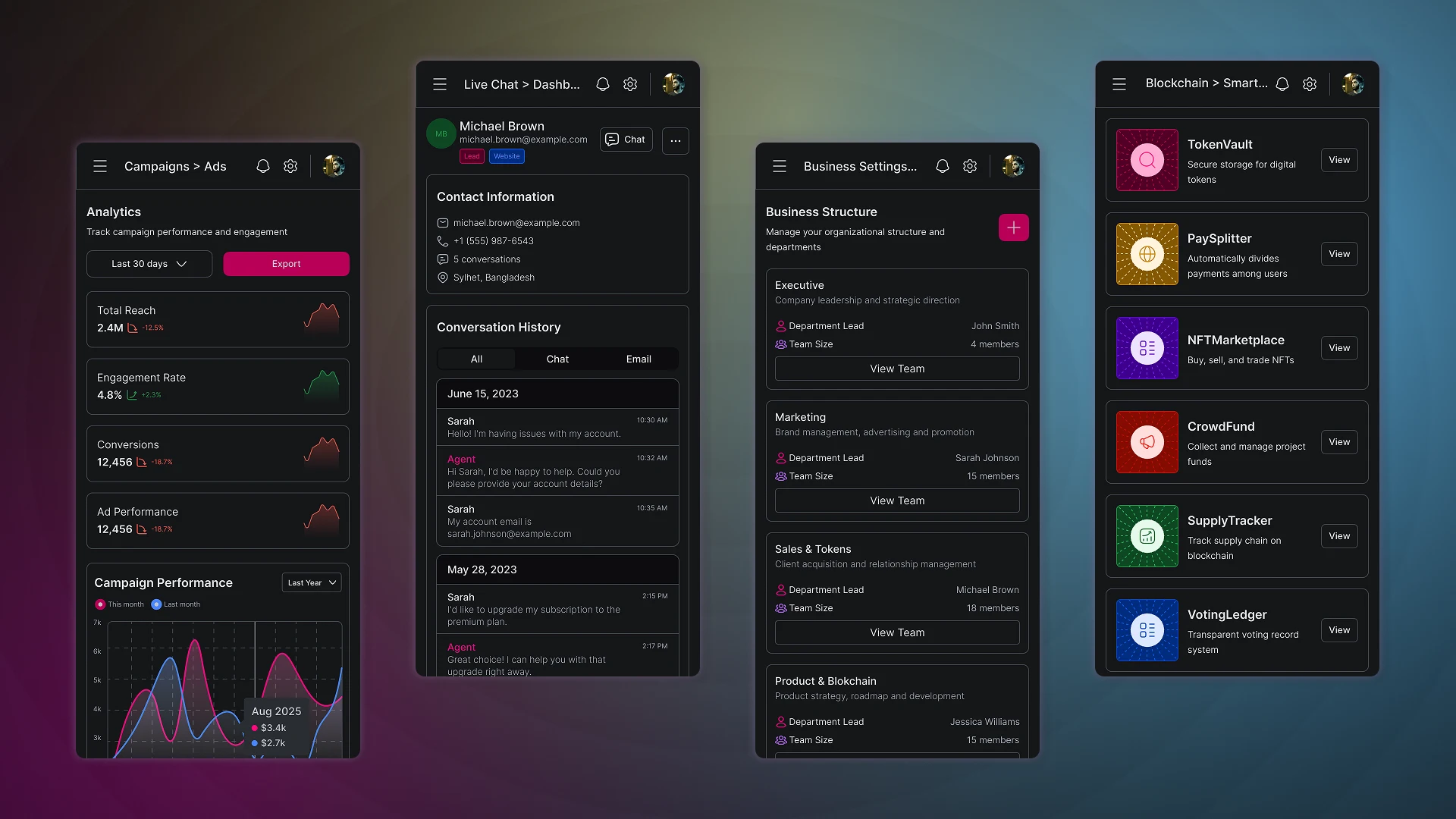 Blockchain-integrated ERP mobile interface
