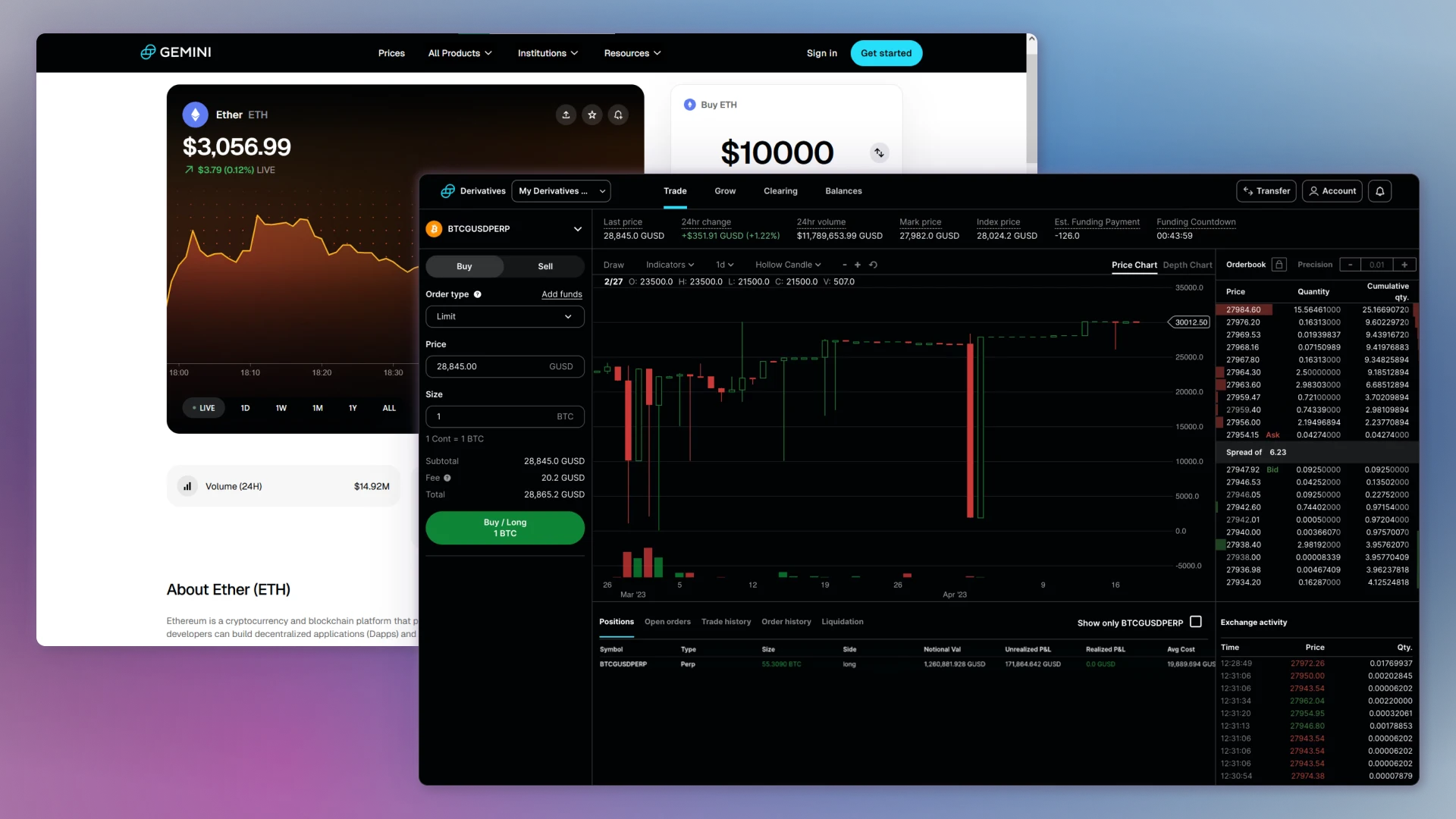 Desktop screens with CEX statistics data