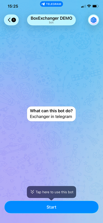 Ready-made Telegram bot exchange based on BoxExchanger